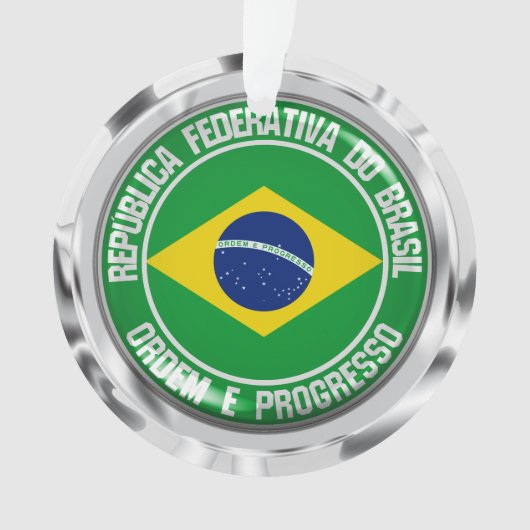 Brazilië Round Emblem Ornament (voorkant)