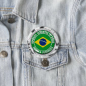 Brazilië Round Emblem Ronde Button 7,6 Cm (In situ)