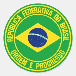 Brazilië Round Emblem Ronde Sticker
