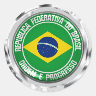 Brazilië Round Emblem Ronde Sticker