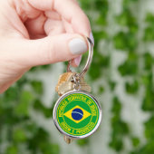 Brazilië Round Emblem Sleutelhanger (Hand)