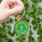 Brazilië Round Emblem Sleutelhanger (Hand)