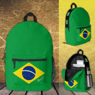Brazilië, rugzak, Braziliaanse Vlag, embleem / cus Bedrukte Rugzak