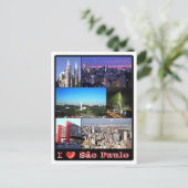 Brazilië - Sao Paulo - I Love - Briefkaart (Staand voorkant)