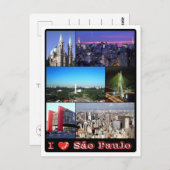 Brazilië - Sao Paulo - I Love - Briefkaart (Voorkant / Achterkant)