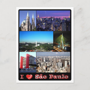 Brazilië - Sao Paulo - I Love - Briefkaart