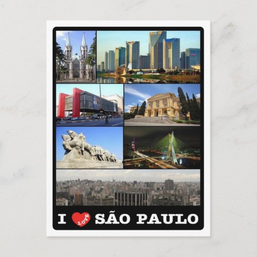 Brazilië - Sao Paulo - I Love - Briefkaart (Voorkant)