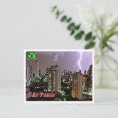 Brazilië - Sao Paulo - Storm - Briefkaart (Staand voorkant)