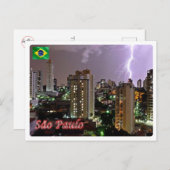 Brazilië - Sao Paulo - Storm - Briefkaart (Voorkant / Achterkant)