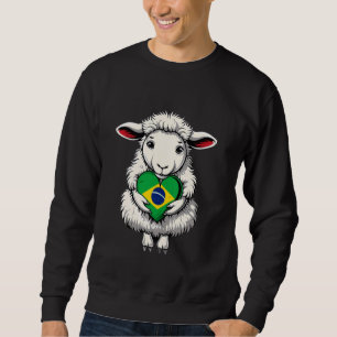 Brazilië Schattig Schaap Hart Braziliaanse Wortels Trui