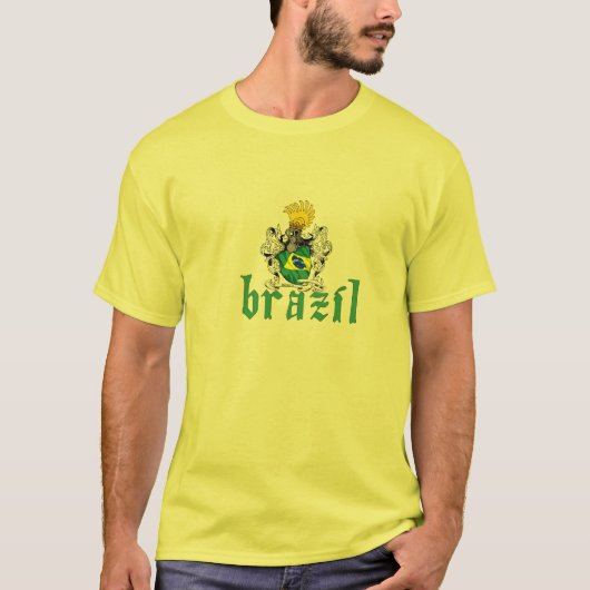 Brazilië Schild 2side T-shirt (Voorkant)