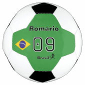 Brazilië Selectie Speler Aangepaste Naam Rugnummer Voetbal (Voorkant)