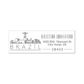Brazilië Skyline | Aangepast adres Zelfinktende Stempel (Design)