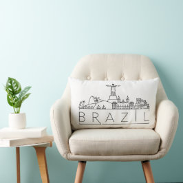 Brazilië Skyline Lumbar Pillow Kussen