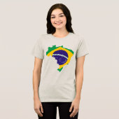 BRAZILIË Speciale Gift Zwart Toeristische Classic Tri-Blend Shirt (Voorkant volledig)