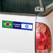 Brazilië staat met Israël Bumpersticker (Op Truck)