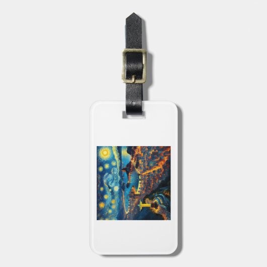 Brazilië Sterrennacht Bagagelabel (Voorkant verticaal)