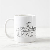 Brazilië Stileerde Skyline Coffee-Mok Koffiemok (Links)