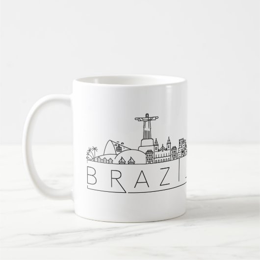Brazilië Stileerde Skyline Coffee-Mok Koffiemok (Links)