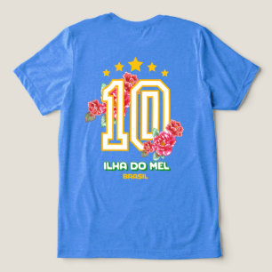 Brazilië T-shirt, Ilha do mel Brasil T-shirt, Flor Tri-Blend Shirt