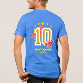 Brazilië T-shirt, Ilha do mel Brasil T-shirt, Flor Tri-Blend Shirt (Achterkant)