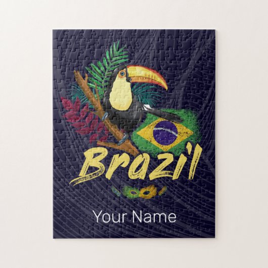 Brazilië  Toucan Flag Samba Masker Souvenir Legpuzzel (Verticaal)