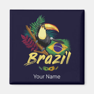 Brazilië Toucan Flag Samba Masker Souvenir Magneet