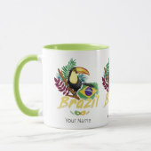 Brazilië Toucan Flag Samba Masker Souvenir Mok (Links)