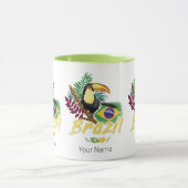 Brazilië  Toucan Flag Samba Masker Souvenir Mok (Midden)