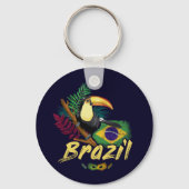 Brazilië  Toucan Flag Samba Masker Souvenir Sleutelhanger (Voorkant)