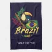 Brazilië  Toucan Flag Samba Masker Souvenir Theedoek (Verticaal)