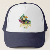 Brazilië Toucan Flag Samba Masker Souvenir Trucker Pet (Voorkant)