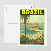 Brazilië Travel Poster Briefkaart (Voorkant / Achterkant)
