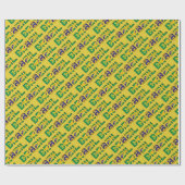 Brazilië Typografie Patroon Braziliaanse vlag kleu Cadeaupapier (Vlak)