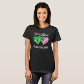 Brazilië USA Braziliaans Amerikaans T-shirt Mannen (Voorkant volledig)