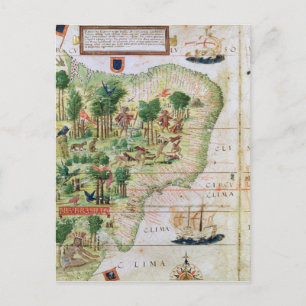 Brazilië van de 'Miller Atlas' Briefkaart