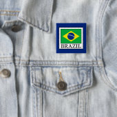 Brazilië Vierkante Button 5,1 Cm (In situ)