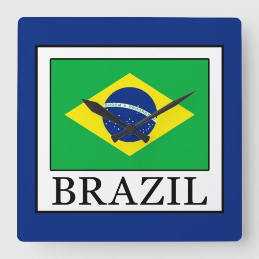 Brazilië Vierkante Klok (Voorkant)