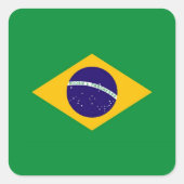 BRAZILIË VIERKANTE STICKER (Voorkant)