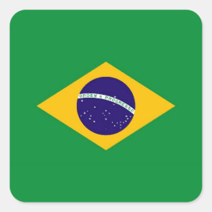 BRAZILIË VIERKANTE STICKER