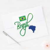 Brazilië Vierkante Sticker (Envelop)