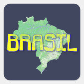 Brazilië Vierkante Sticker (Voorkant)
