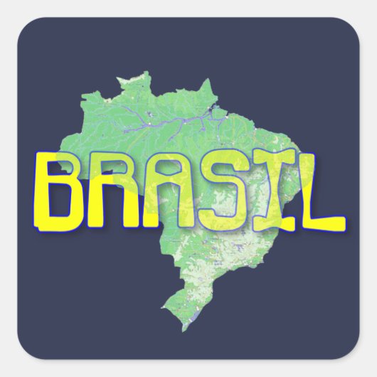 Brazilië Vierkante Sticker (Voorkant)