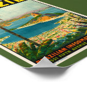 Brazilië Vintage Reisposter 1940 Poster (Hoek)