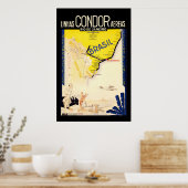 "Brazilië" Vintage Travel Poster (Keuken)