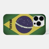 Brazilië vlag aangepaste iPhone 14 pro hoesje iPhone Hoesje (Achterkant horizontaal)