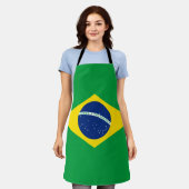 Brazilië vlag All-Over Print Apron Schort (Gedragen)