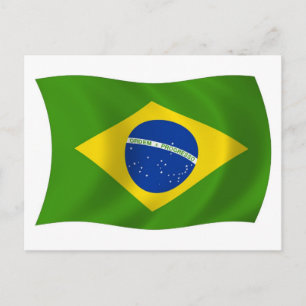 Brazilië Vlag Ansichtkaart Briefkaart