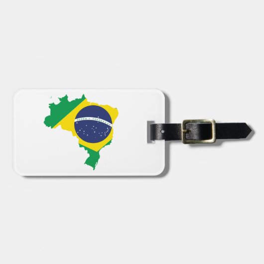 Brazilië Vlag Bagagelabel - Voetbal Travel Gift (Voorkant horizontaal)
