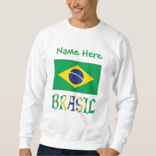 Brazilië Vlag Brazilië Gepersonaliseerde naam Trui